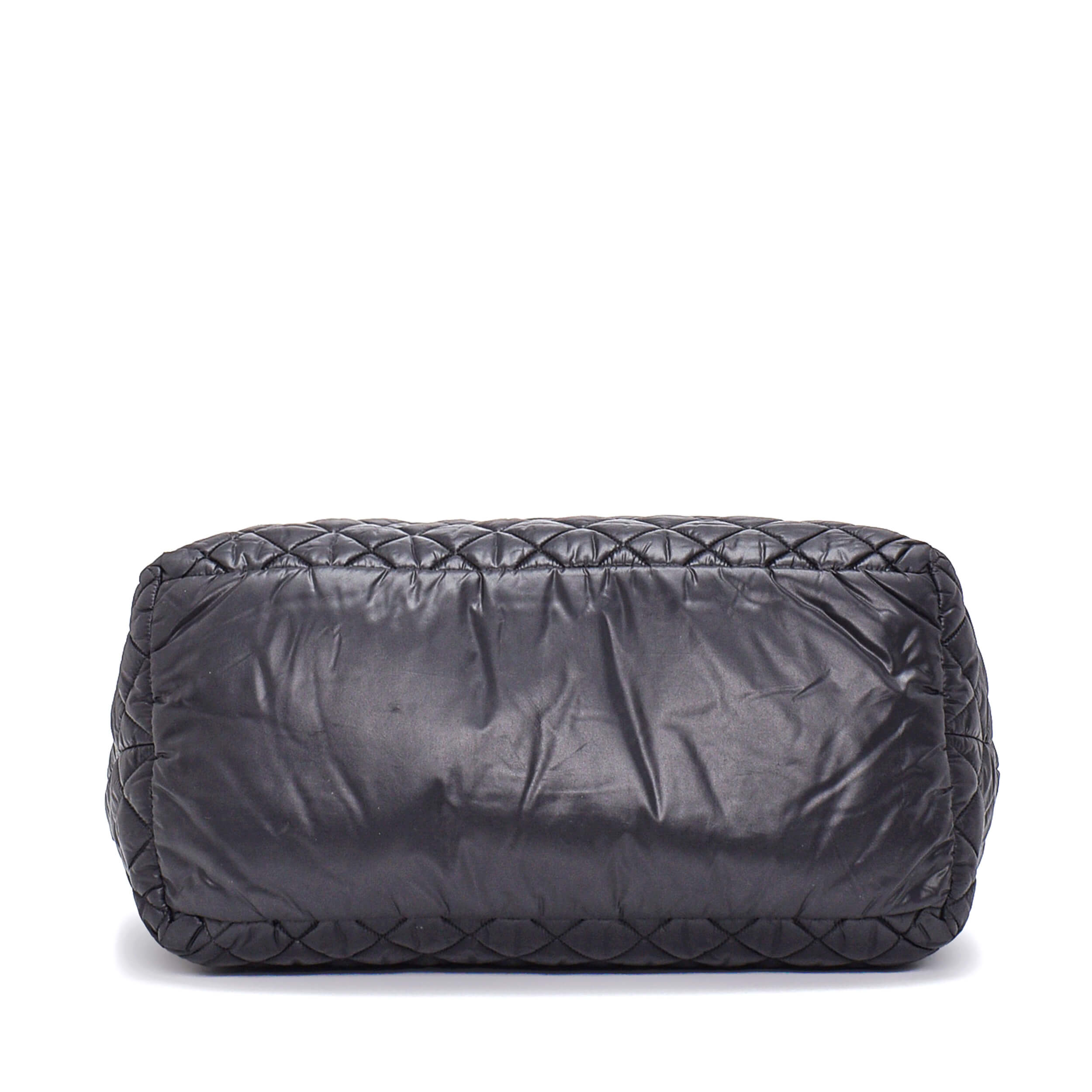 Chanel - Black Quilted Nylon & Leather Cocoon Bag